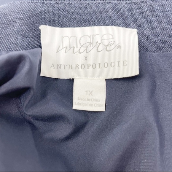 ANTHROPOLOGIE X MARE MARE Women’s Plus Navy Blue Cut-Out Shift Dress Size 1X - Picture 6 of 7